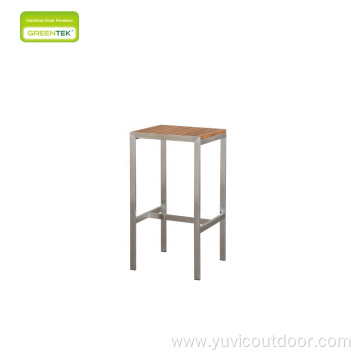 Stainless Steel Frame Bar Table And Chair Set